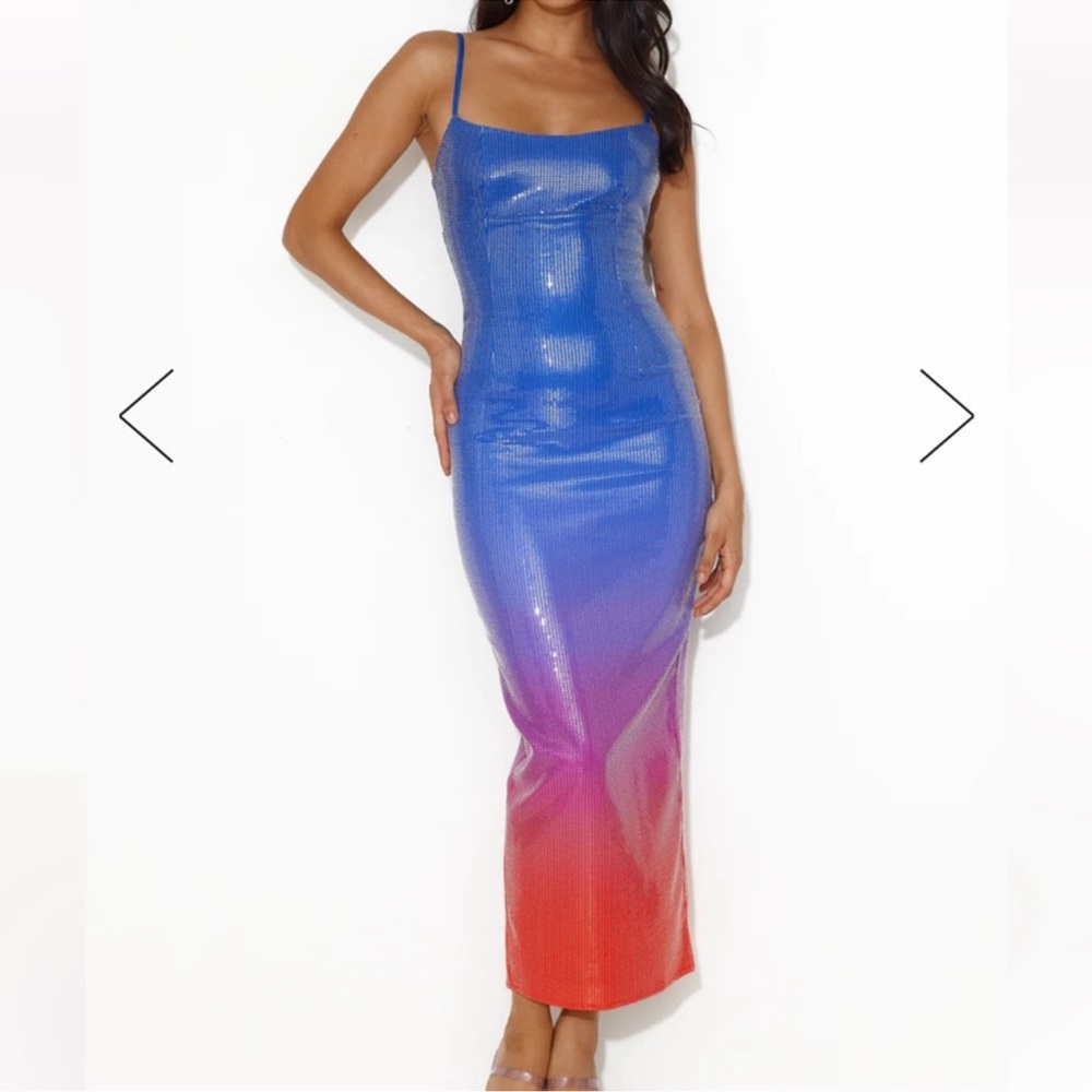 Runaway the Label Kiyra midi dress Ombre sequin Small
